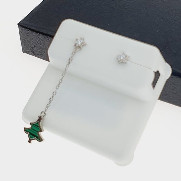 "925 sterling silver luxury CZ earrings for women/girls, Best for RJUS2225 - Picture 4 of 10